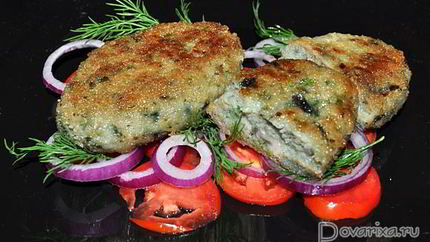 Рыбные зразы с сыром, маслом и зеленью