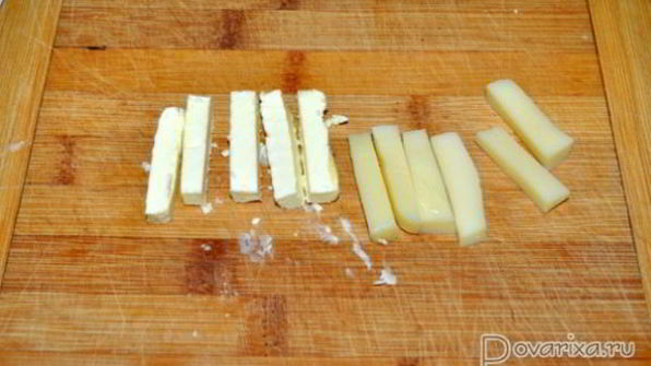 рыбные зразы с сыром, маслом и зеленью