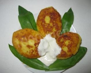 Зразы картофельные с горохом и грибами