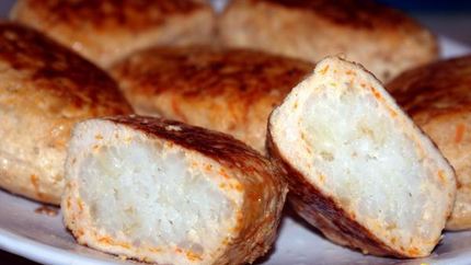 Зразы мясные с рисом