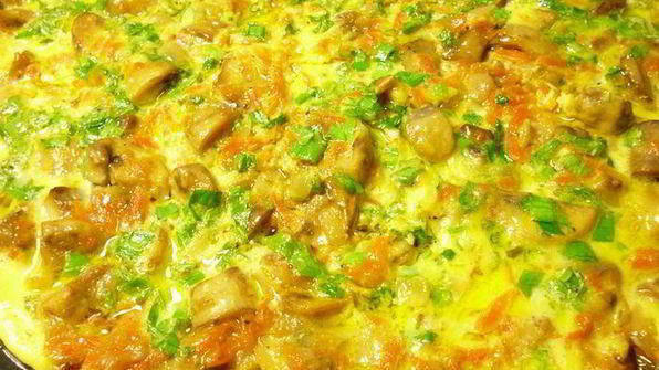 зразы с начинкой из грибного омлета