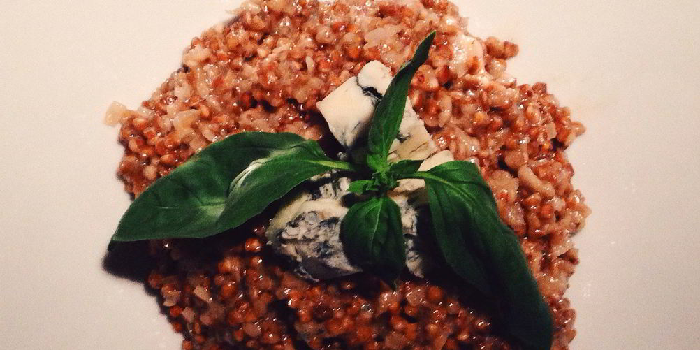 Рецепт гречки ризотто с горгонзолой