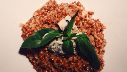 Гречка ризотто с горгонзолой