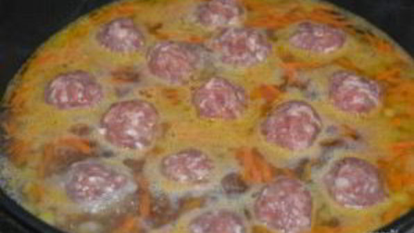 гречка с фрикадельками