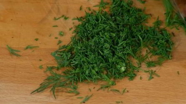 гречка с грибами, луком и укропом