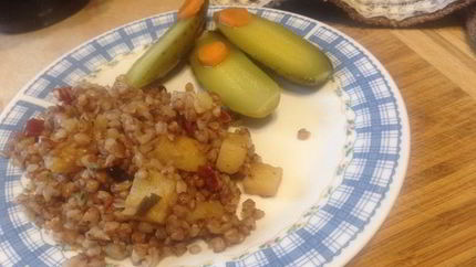 Гречка с картофелем и специями