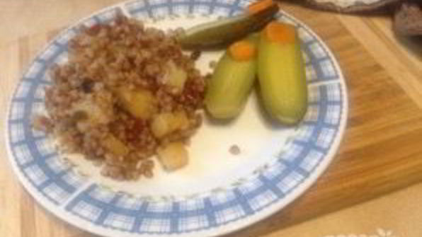 гречка с картофелем и специями