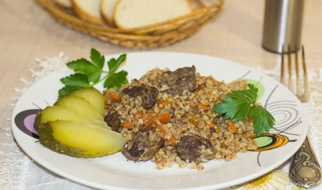 Гречка с мясом и морковью в мультиварке