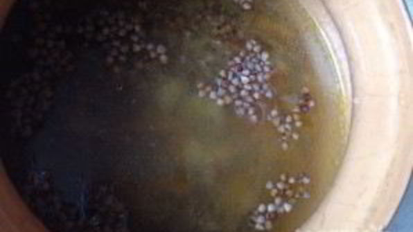 гречка с мясом в горшочках