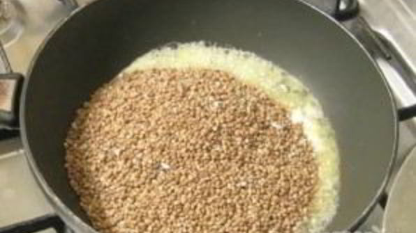 гречка с мясом в казане