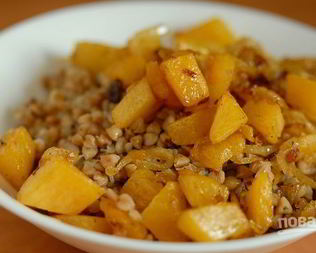 Гречка с сушеными грибами