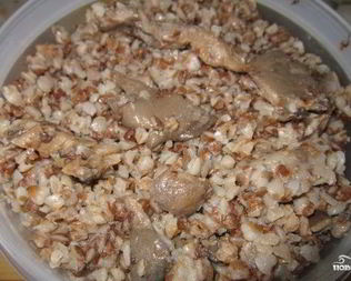 Гречка с вешенками