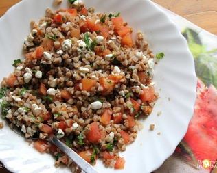 Гречка с зернистым творогом