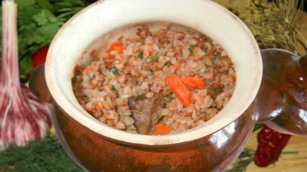 Гречка в горшочках с говядиной