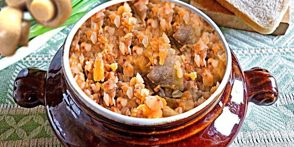 Рецепт гречки в горшочках с грибами