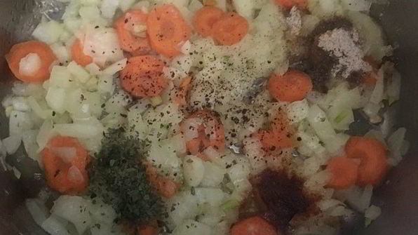 гречка в сливочно-имбирном соусе с мясом на гриле