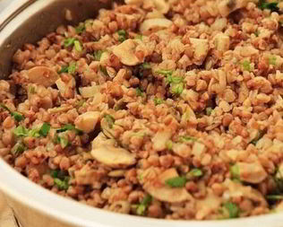 Гречка, запеченная с грибами