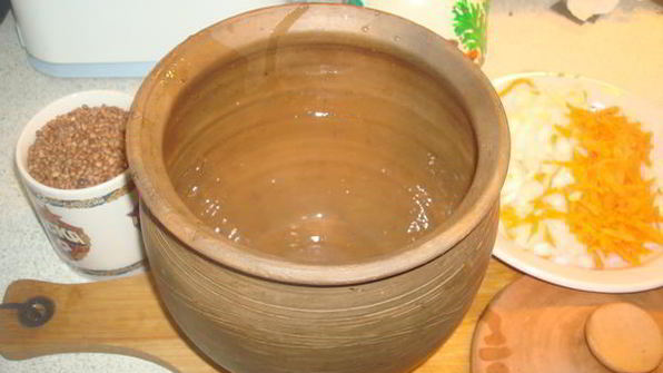 гречка запеченная в глиняном горшке