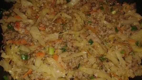 гречневая каша с капустой