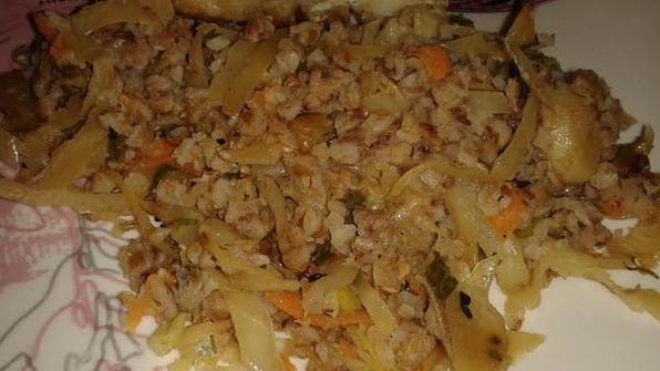 гречневая каша с капустой