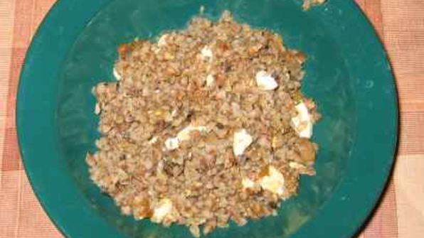 каша гречневая с белыми грибами