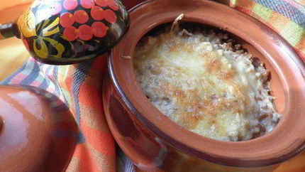 Каша гречневая, запеченная с грибами