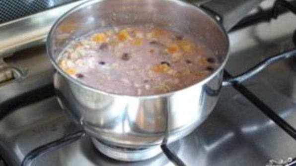 каша на воде с сухофруктами