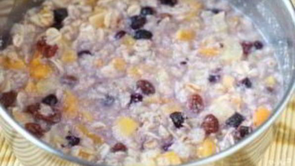 каша на воде с сухофруктами