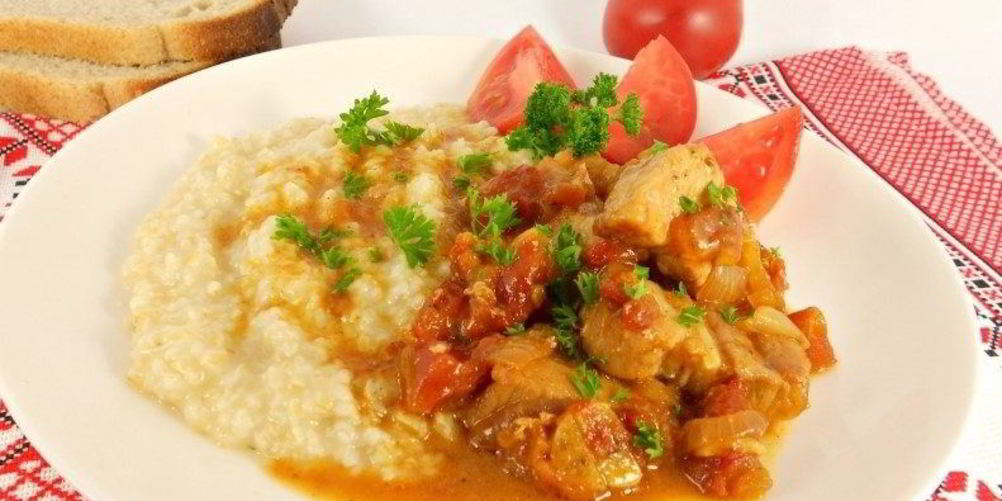 Рецепт каши пшеничной со свининой