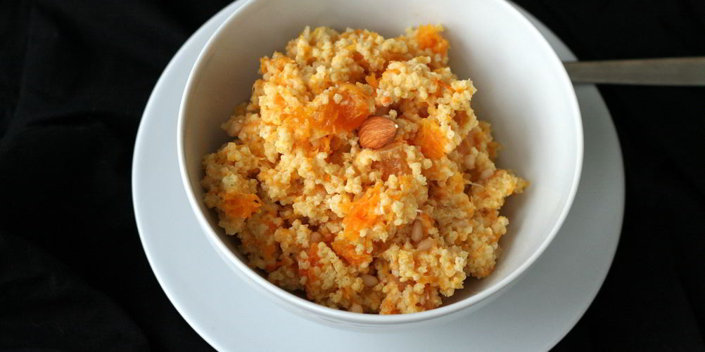 Рецепт каши пшенной с курагой и тыквой