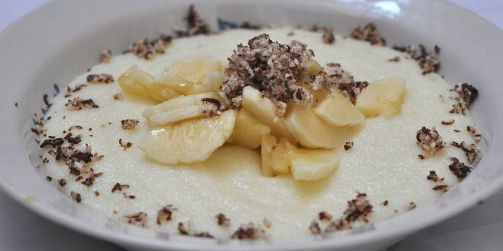 Рецепт манной каши с бананом