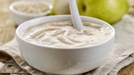 Манная каша с грушей