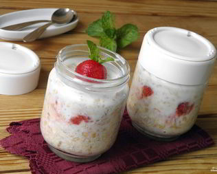 Ленивая овсянка в банке для похудения