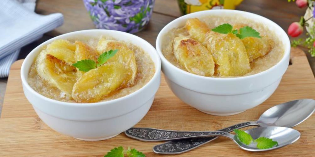 Рецепт овсяной каши с бананами