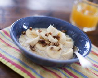 Овсяная каша с бананом