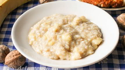 Овсяная каша с бананом