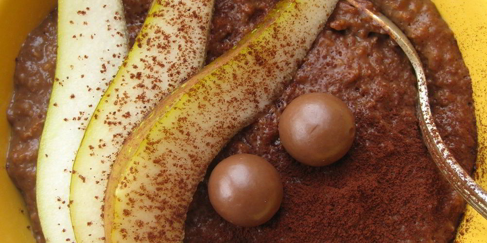 Рецепт овсяной каши с грушей и шоколадом
