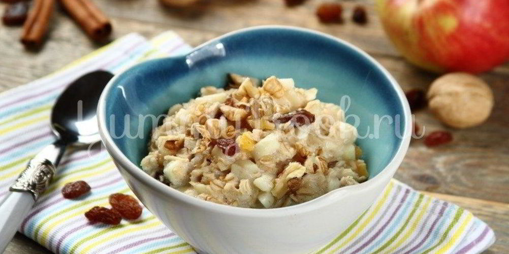 Рецепт овсянки с сухофруктами и орехами