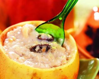 Овсянка с яблоками