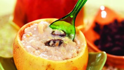 Овсянка с яблоками