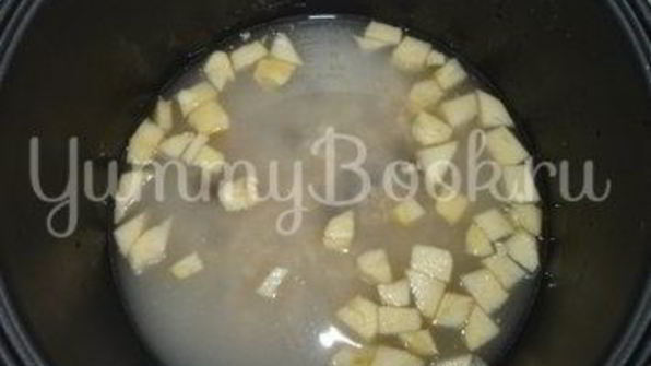 постная овсяная каша с изюмом и яблоками из мультиварки