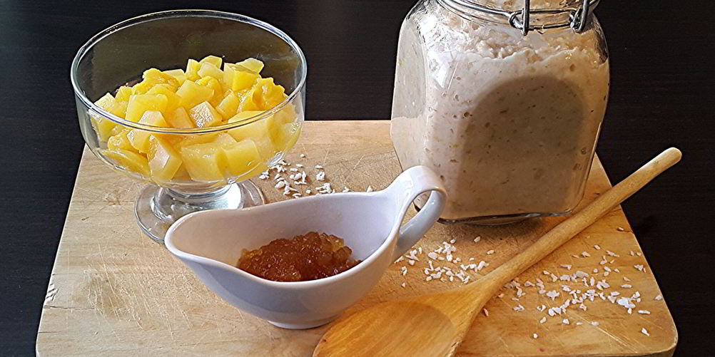 Рецепт тропической овсянки в банке