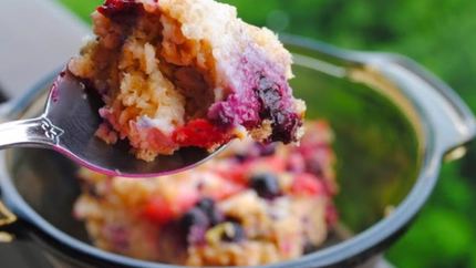 Запеченная овсянка с ягодами