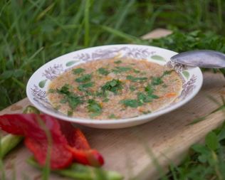 Полевая каша на костре