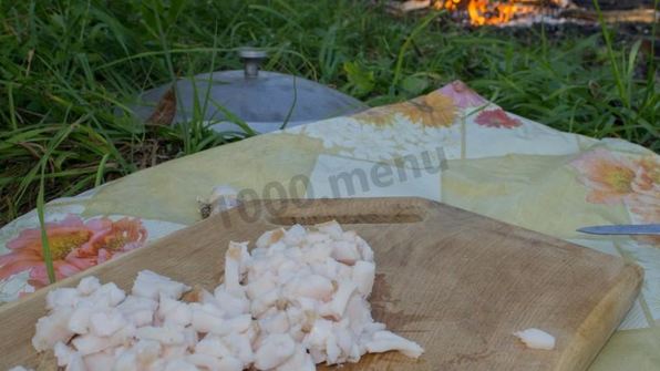 полевая каша на костре