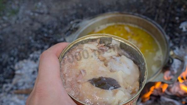 полевая каша на костре