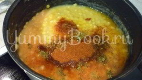 пряная гороховая каша с шафраном