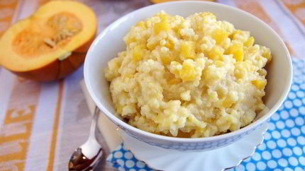 Пшенная молочная каша с тыквой