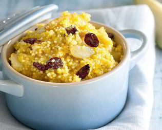 Пшенная каша с грушей и изюмом