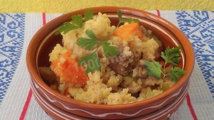 Пшенная каша с мясом